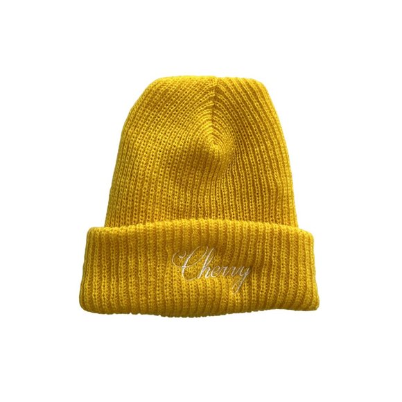 Cherry LA Accessories - Cherry LA Knit Beanie in Yellow